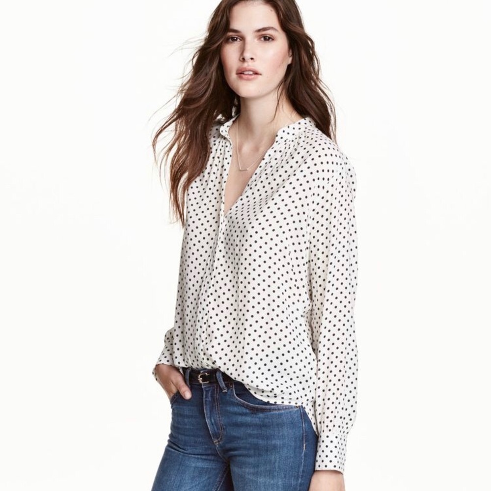 H&M Pink polka dot blouse
